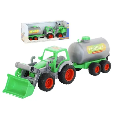 Obrázok produktu pre Traktor s čelným nakladačom a sudovým vozom od firmy wadertoys