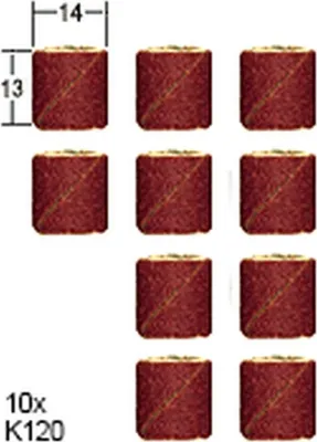 Produktbild von Proxxon Ersatzschleifbänder für Schleifzylinder, Korn 120, 10 Stück, 28979