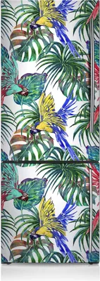 Produktbild von Kühlschrankmagne Kühlschrank Magnetfolie Dekoration 70x190 cm - Papagei