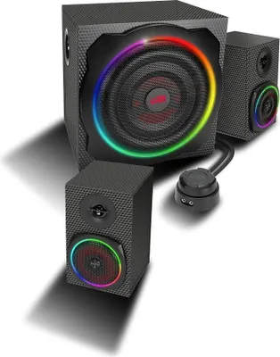 Produktbild von SPEEDLINK GRAVITY CARBON RGB 2.1 Lautsprechersystem mit Bluetooth-Verbindung in schwarz