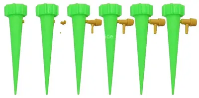 Image de Système d'irrigation goutte à goutte, irrigation automatique, contrôle du débit réglable, 6 pièces - Vert