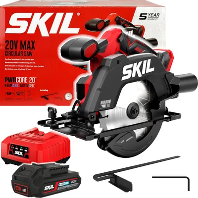 Image de Scie circulaire sans fil Skil 20V 3551 CB 165mm + rail (sans batterie)