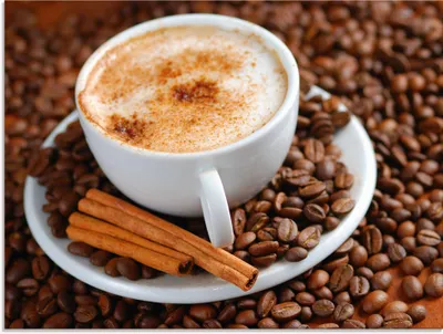 Produktbild von ARTland Glasbild Cappuccino - Kaffee Größe: 60x45 cm