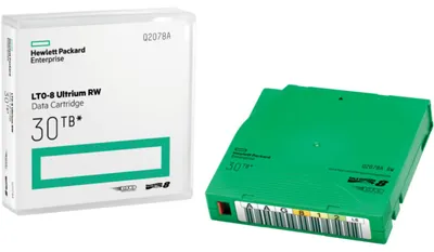 Produktbild von HPE LTO-8 Ultrium 30TB RW Data Cartridge, Leeres Datenband, LTO, 12 TB, 30 TB, 30 Jahr(e), 183 kA/m