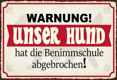 Produktbild von vianmo Holzschild 20x30 cm unser Hund hat Benimmschule