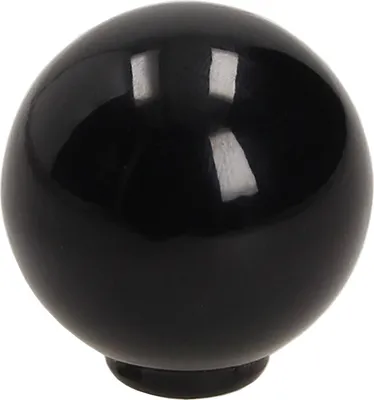 Produktbild von GX16 Knopf, schwarz glänzend