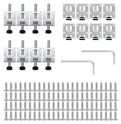 Produktbild von 16 Stück verstellbare Metallmöbelbeine, höhenverstellbar, 55/105 mm, robuste Möbelausgleichsfüße