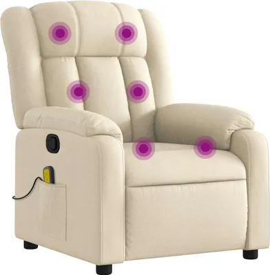 Produktbild von vidaXL Massagesessel Creme Stoff
