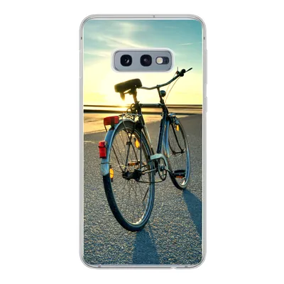 Produktbild von MuchoWow® Handyhülle Schutzhülle Hülle für Samsung Galaxy S10e Nordsee - Fahrrad - Sonnenuntergang Silikon Softcase Handy Hülle - Handy