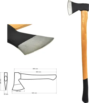 Image de Hache à main, hache, hache à fendre 1600 g