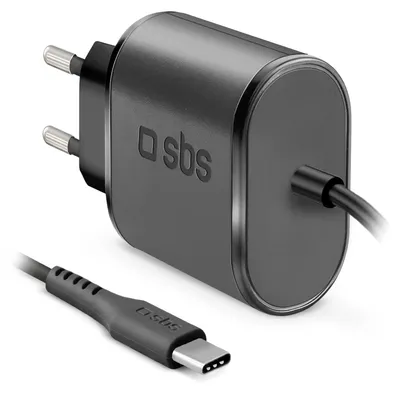 Produktbild von SBS Reiselader 3,1A USB-C 1m schwarz