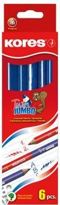 Produktbild von Kores Lehrerbuntstift Twin Jumbo, blau rot, 1 Stift