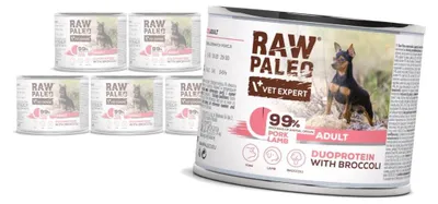 Zdjęcie produktu dla Raw Paleo Pork&Lamb Adult Duoprotein 6x200g Mokra Karma Dla Psa z Wieprzowiną i Jagnięciną