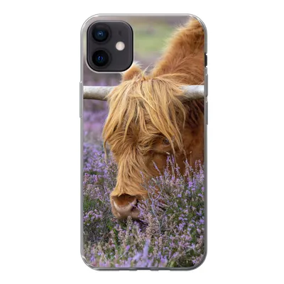Produktbild von MuchoWow® Handyhülle Schutzhülle Hülle für iPhone 12 mini Schottischer Highlander - Tiere - Heide Silikon Softcase Handy Hülle - Bild