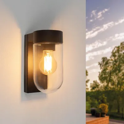 Produktbild von Ledvion LED Wandlampe Schwarz E27 ohne Leuchtmittel