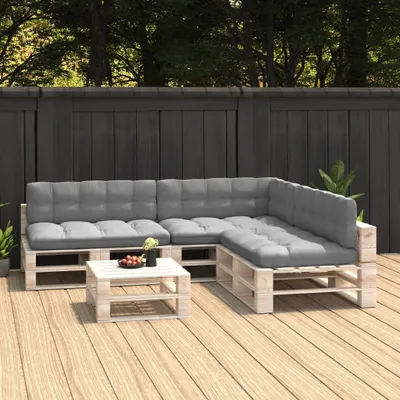 Produktbild von PUEAZU Palettensofa-Auflagen 7 Stk. Grau - Gartenmöbelauflagen &78498