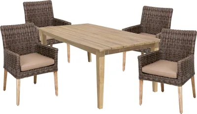 Produktbild von Garden Pleasure Sitzgruppe Norvell/Visalia, schwarz Kunststoff, Metall, 5-teilig