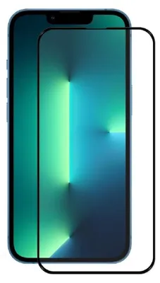 A screen protector is placed on top of a smartphone screen.