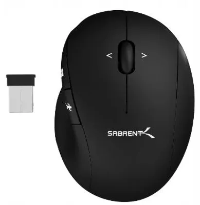 Produktbild von Sabrent MS-WRCH, rechts, Optisch, RF Wireless, 1600 DPI, Schwarz