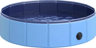 Zdjęcie produktu dla Pawhut PawHut Basen dla psa Miska na wodę dla psa Basen Ø80 / 120 / 160 cm niebieski/czerwony D01-003BU
