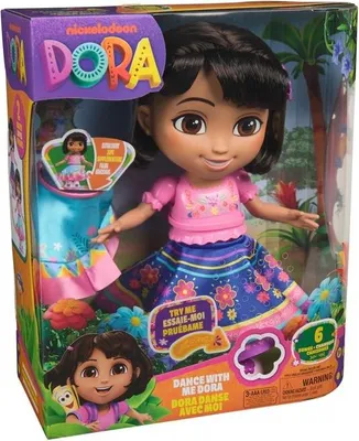 Zdjęcie produktu dla Lalka Dora Danse avec Moi, Interaktywna i Muzyczna, 6 Piosenek, 2 Robes Interchangeables, 30 cm, SPIN MASTER