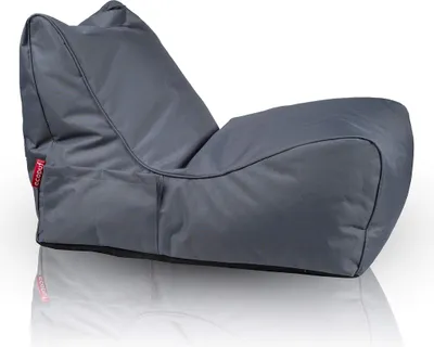 Produktbild von Ecopuf, Flavio, Sitzsack Pouf, Sack Poufsessel Pufsack, mit Seitentasche, Grau Nc16