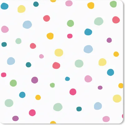 Produktbild von MuchoWow® Mauspad Mousepad Konfetti - Punkte - Muster 20x20 cm - Mousepads - Maus Mat - Pad - Mausunterlage - Desk Mat - Bureauartikeln
