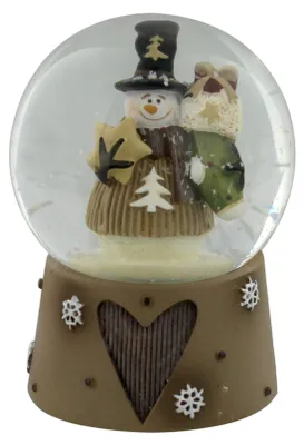 Schneemann-Schneekugel Ornament, 6,5 cm, Tischdekoration