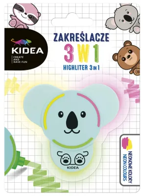 Obrázok produktu pre Zvýrazňovače s obrázkom 3v1 Kidea