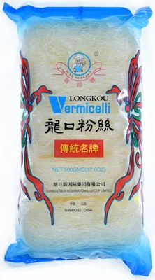 A bag of Longkou Vermicelli noodles.