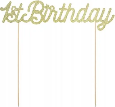 Immagine prodotto di decorazione torta oro 1° compleanno
