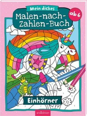 Produktbild von Mein dickes Malen-nach-Zahlen-Buch - Einhörner