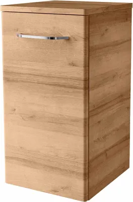 Produktbild von FACKELMANN Unterschrank MILANO / Badschrank mit Soft-Close / Maße (B x H x T): ca. 30,5 x 57 x 32 cm / Schrank fürs Bad mit 1 Tür / Türanschlag frei wählbar / Korpus: Braun hell / Front: Braun hell