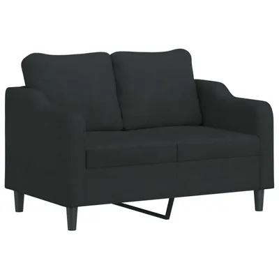 Zdjęcie produktu dla vidaXL 2-osobowa sofa czarna 120 cm tkanina