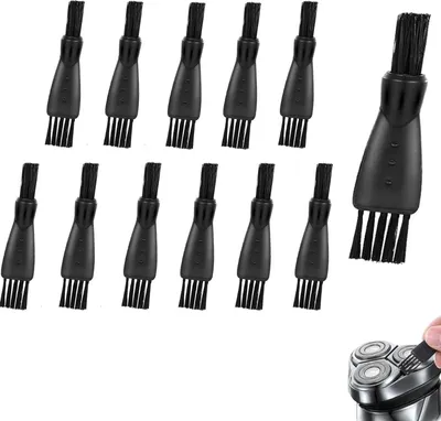 Produktbild von 12-teiliges Reinigungsbürsten-Set, Mini-Rasierpinsel für Elektrorasierer, 14 x 62 mm, Reinigungsbürsten zum Entfernen von Bartablagerungen und Staub, unverzichtbar für die Herrenpflege