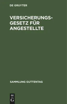 Produktbild von Versicherungsgesetz für Angestellte