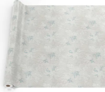 Produktbild von Tischdecke Hortensie aus Textil mit Blumen Pflanzen wasserabweisend Tischtuch Tischwäsche Aquarell Grau Breite 140cm Länge 1000cm mit Schnittkante