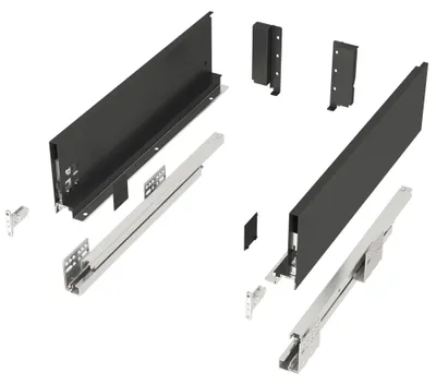 Produktbild von SOTECH Schubkastensystem Junker Slim H 116 mm – L 450 mm, anthrazit, 40 kg, SoftClose