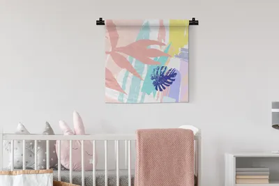 Produktbild von MuchoWow® Wandteppich Wandbehang Sommer - Gelb - Strand 60x60 cm Tapisserie Dekoration Wandtuch - Dekorationen - Wand Decke