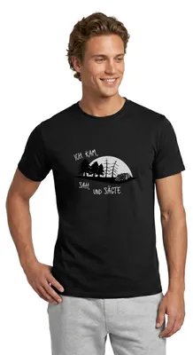 Produktbild von Spreadshirt Ich Kam Sah Und Sägte Forstwirt Spruch Männer T-Shirt, XXL, Schwarz
