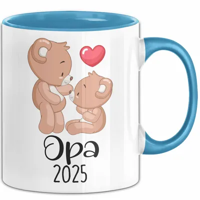 Produktbild von Trendation - Du Wirst Opa 2022 Tasse Geschenk Schwangerschaft Verkünden Großvater Überraschung Baby Kaffeetasse Opa (Blau)