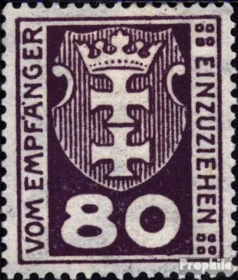 Produktbild von Briefmarken Danzig 1921 Mi P6a postfrisch Portomarke