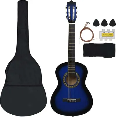 Immagine prodotto di Set Chitarra Classica per Principianti Blu 8 pz 1/2 34"