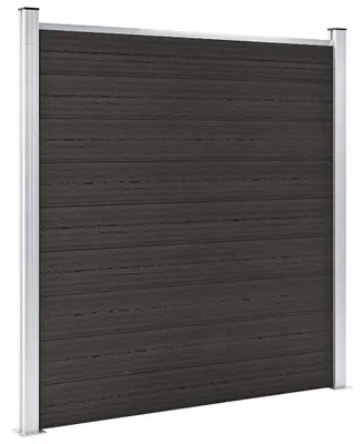 Produktbild von vidaXL Zaunelement WPC 180x186 cm Schwarz