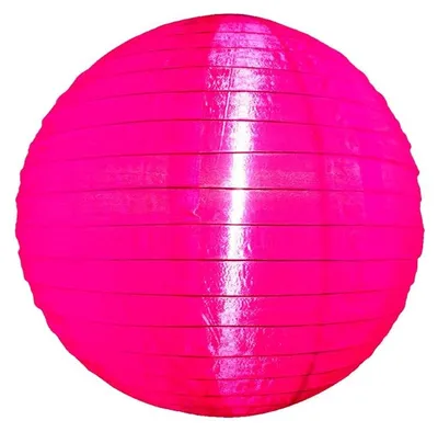 Productafbeelding van Nylon lantaarns - Fuchsia roze - 5 stuks van 35 cm