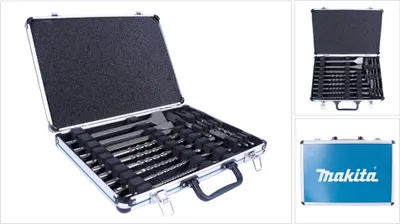 Image de Makita D-42444 Jeu de forets et de burins 17 pièces dans un coffret en aluminium
