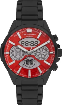 Produktbild von Herrenuhr LEE COOPER LC07878.680 in Rot, Fashion-Uhr als Geschenk.