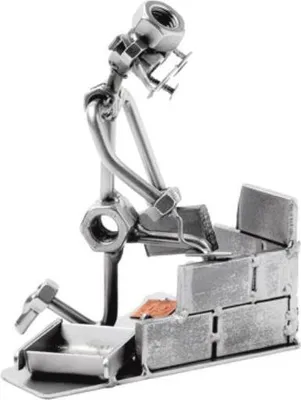 Produktbild von Metallfigur Maurer – Handgefertigtes Schraubenmännchen Unikat
