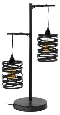 Produktbild von FURNLUX Tischleuchte Spindel Anthrazit 37cm / Hauptfarbe: Schwarz / Abmessungen: 37 x 70 x 23 cm