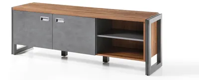 Produktbild von Lowboard Detroit TV-Unterschrank 160x39x53cm Eiche Stirling schiefer (13691)